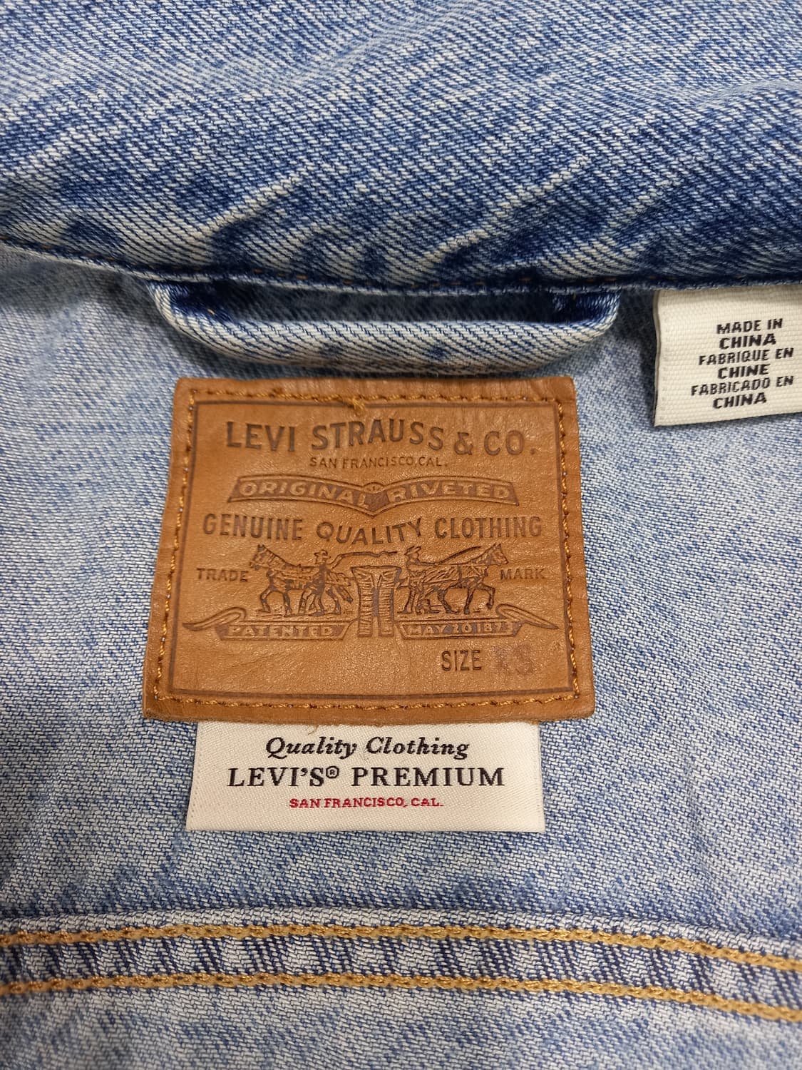 S85 리바이스 Primium 리오셀21% 데님자켓 연청 S-204 상품이미지6