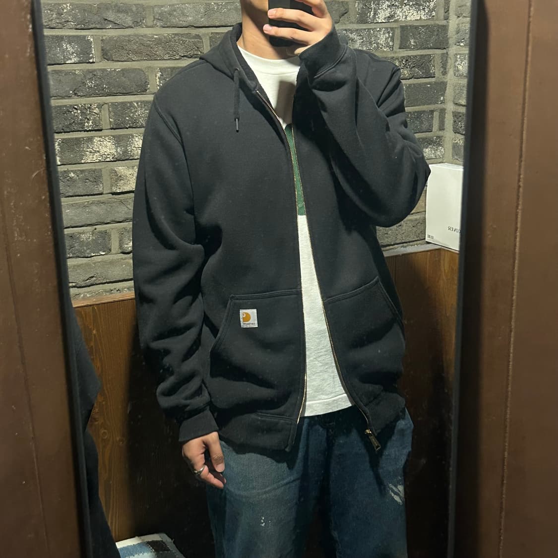 M) 칼하트 미드웨이트 후드집업 블랙 상품이미지9