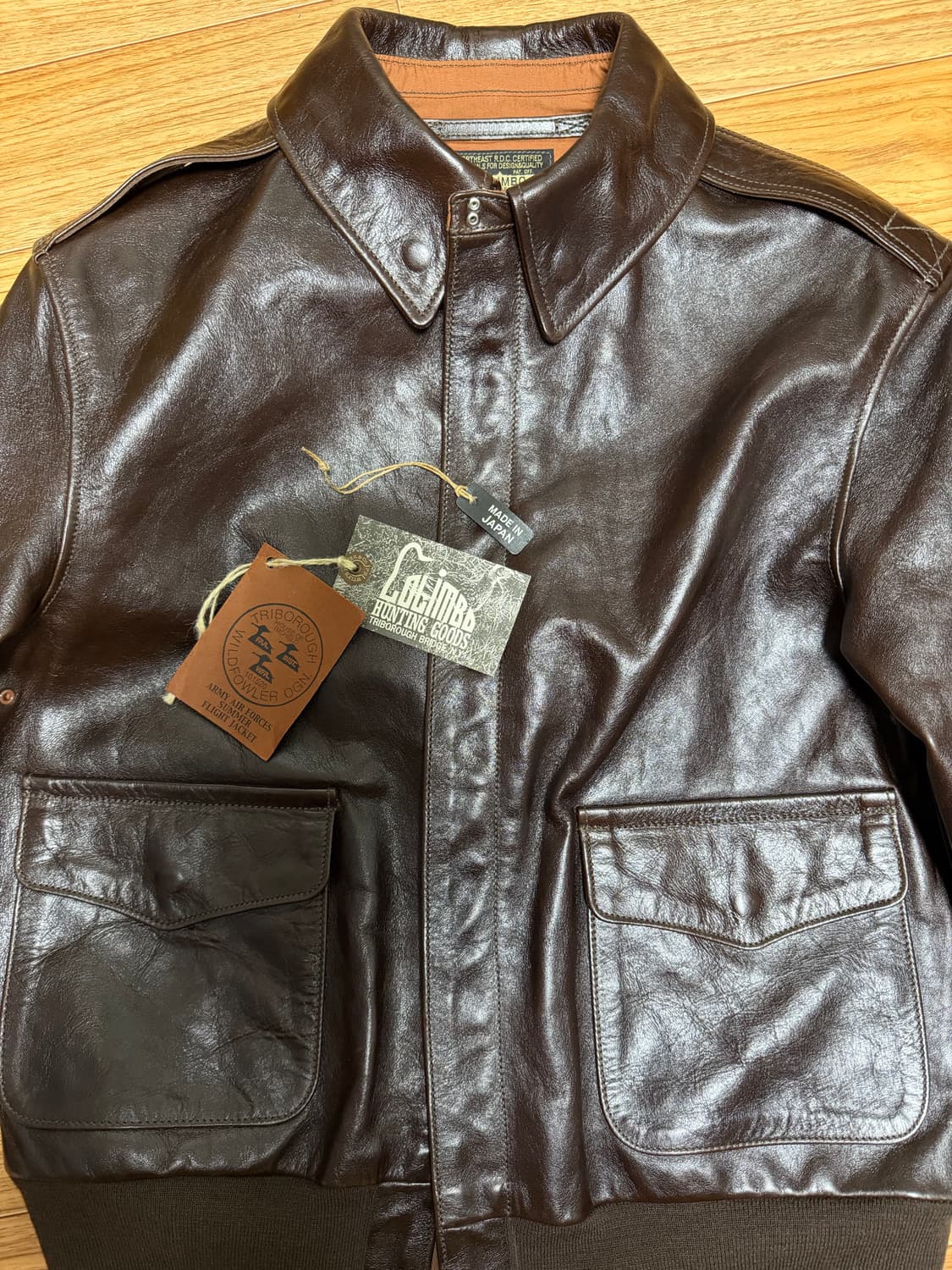 콜림보(Colimbo) A-2 자켓 (Seal brown) 38사이즈 상품이미지5