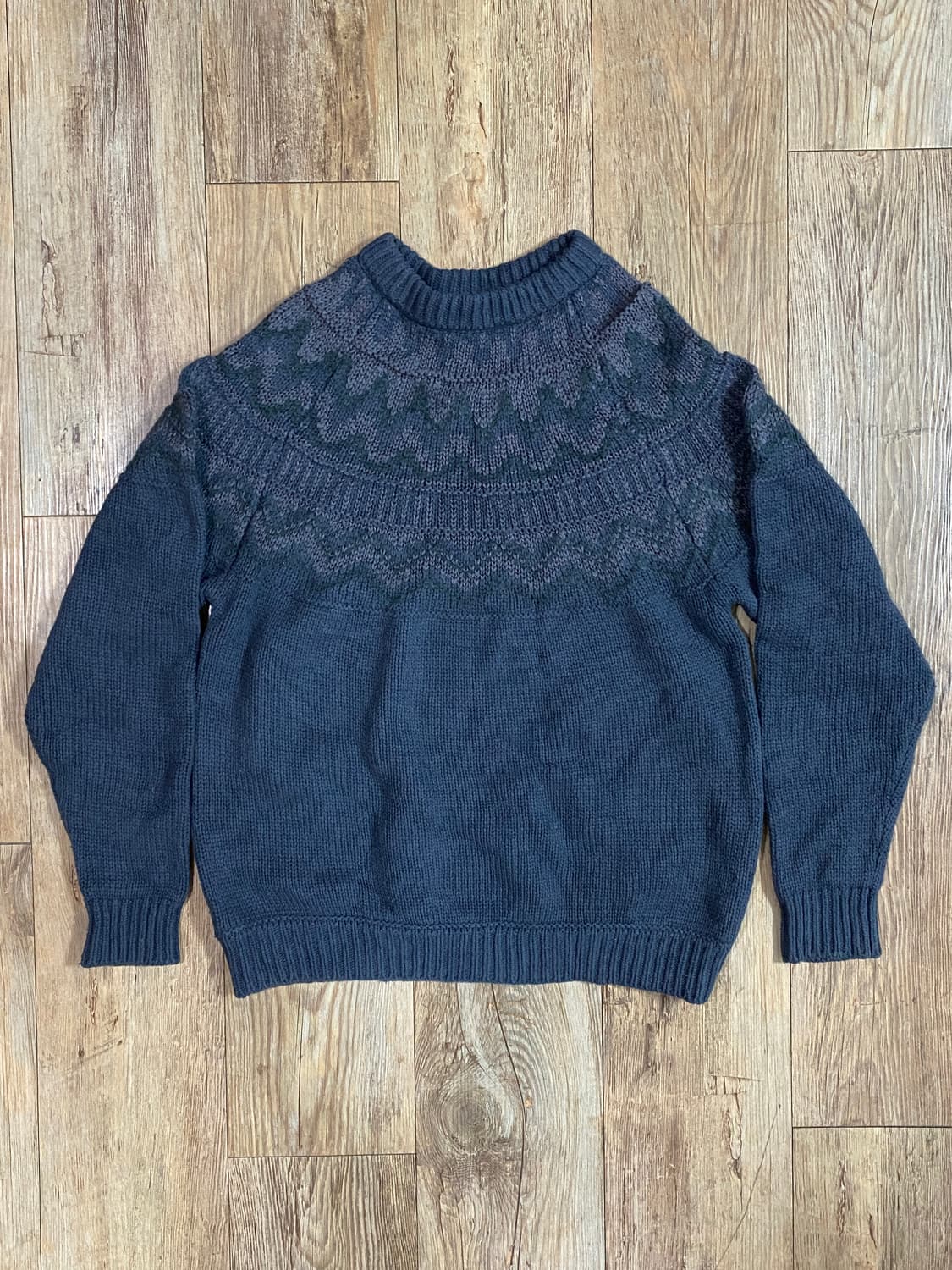 유나이티드 애로우즈 블루 그레이 스웨터 L 상품이미지1