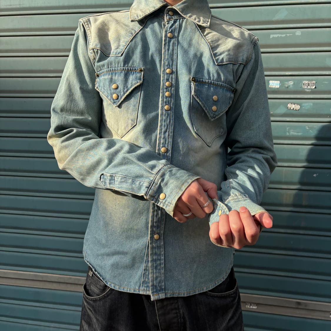 넘버나인 타카히로 미야시타 디스트레스 웨스턴 셔츠 상품이미지2