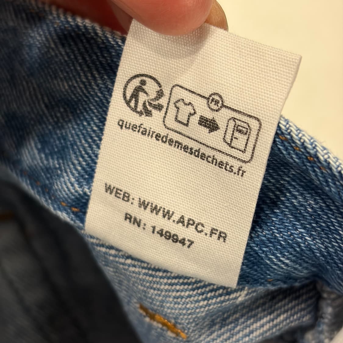 [30] A.P.C. 아페쎄 뉴스탠다드 생지 데님 팬츠 청바지 C476 상품이미지8