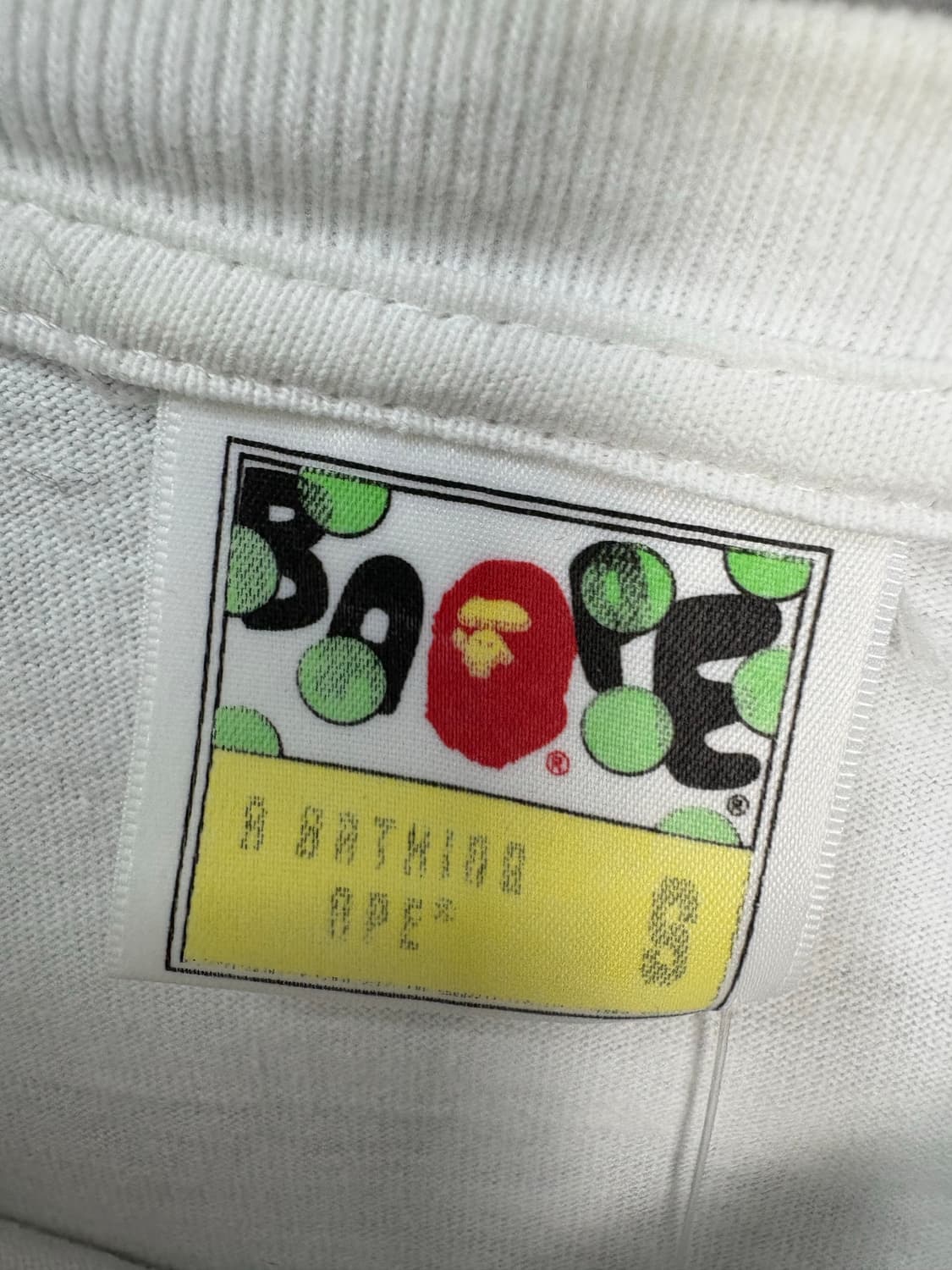 베이프 카모 빅사루 화이트반팔 A3429 상품이미지7