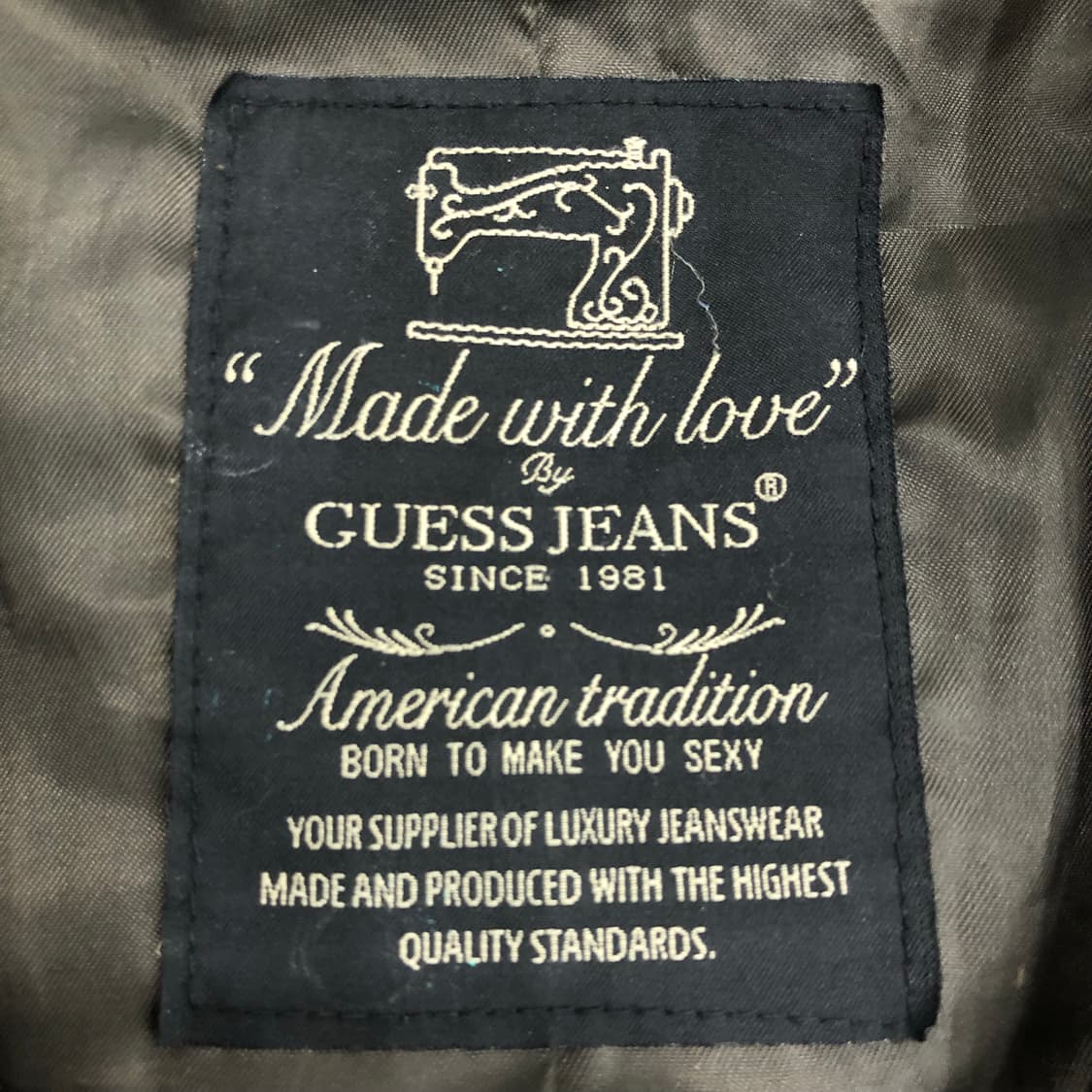 게스 브라운 양가죽 바이커 레더 가죽 블루종 자켓 상품이미지5