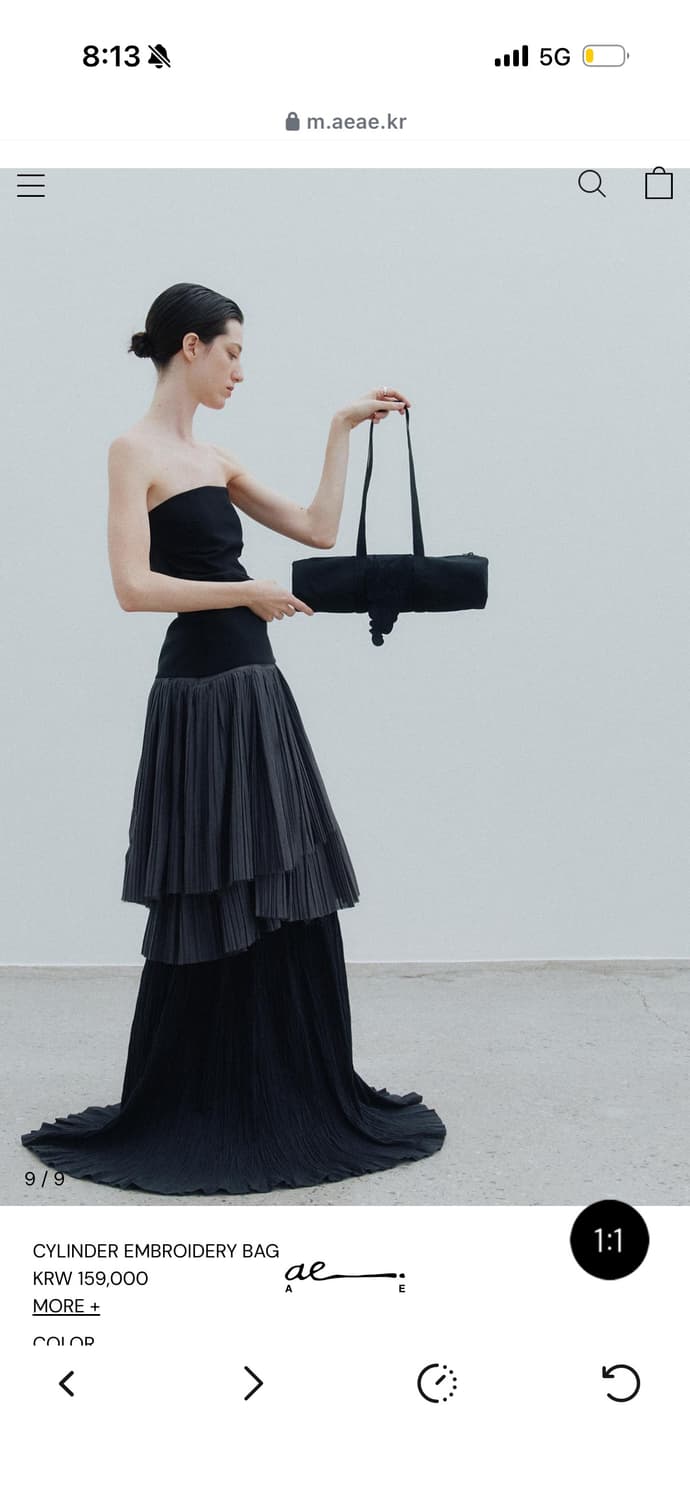 새상품) ae 애 cylinder embroidery bag 블랙 상품이미지6