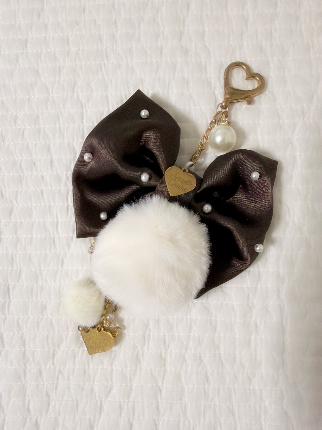 스쿠쿠 라떼갸루 히메갸루 폼폼이 리본 키링 리즈리사 상품이미지1