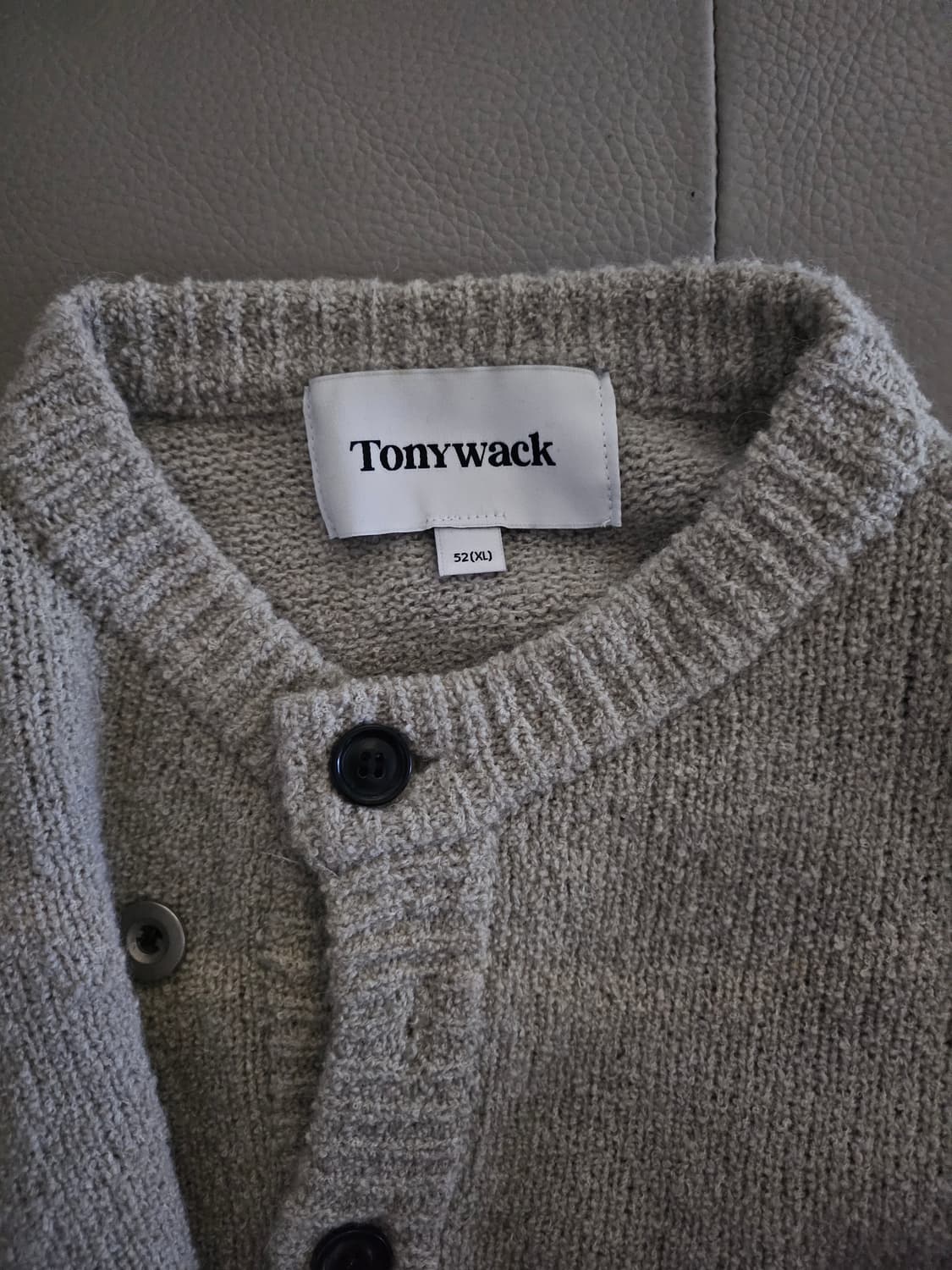 [거의 새것] 토니웩 알파카 가디건 세이지 그레이 xl 상품이미지3