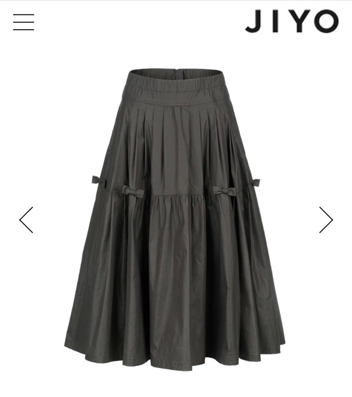 XS) 지요 JIYO 앙투아네트 리본 스커트 블랙 상품이미지1