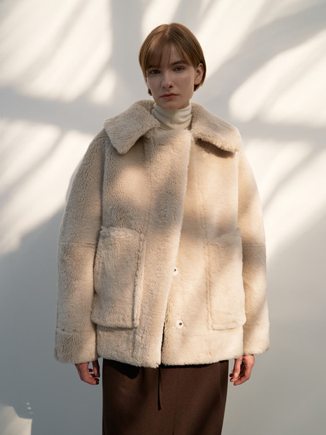 모한 MOHAN 리버시블 레더 무스탕 코트 상품이미지4