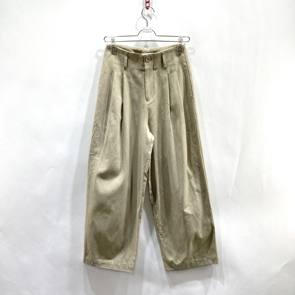 OVE THE 여성 하이웨스트 핀턱 와이드면바지 S 상품이미지1