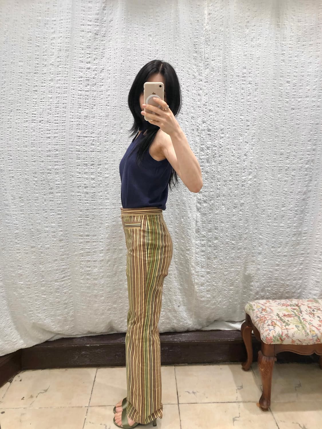 Nature stripe bootscut pants 상품이미지4