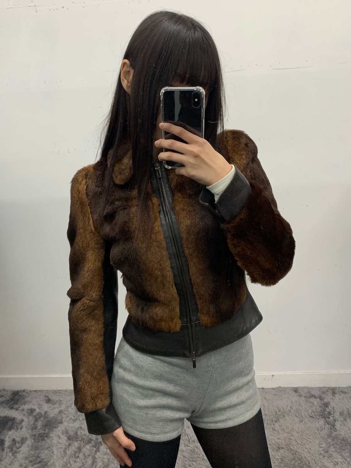 Armani callezioni 스터닝 래빗 퍼자켓 상품이미지1