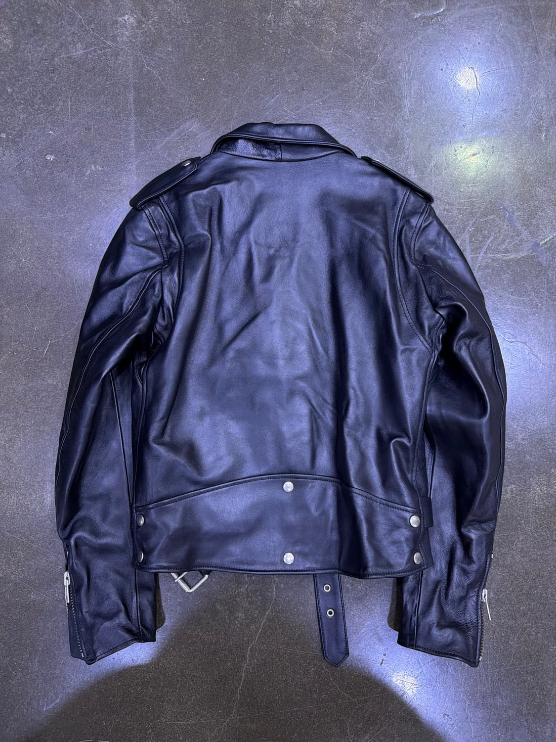 세인 양가죽 더블 라이더 벨트 레더 자켓 95 상품이미지2