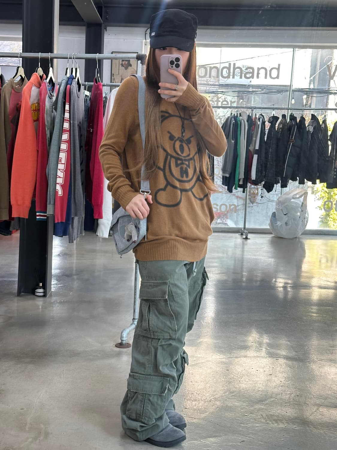 히스테릭글래머 퍽베어 크루넥 니트 상품이미지2