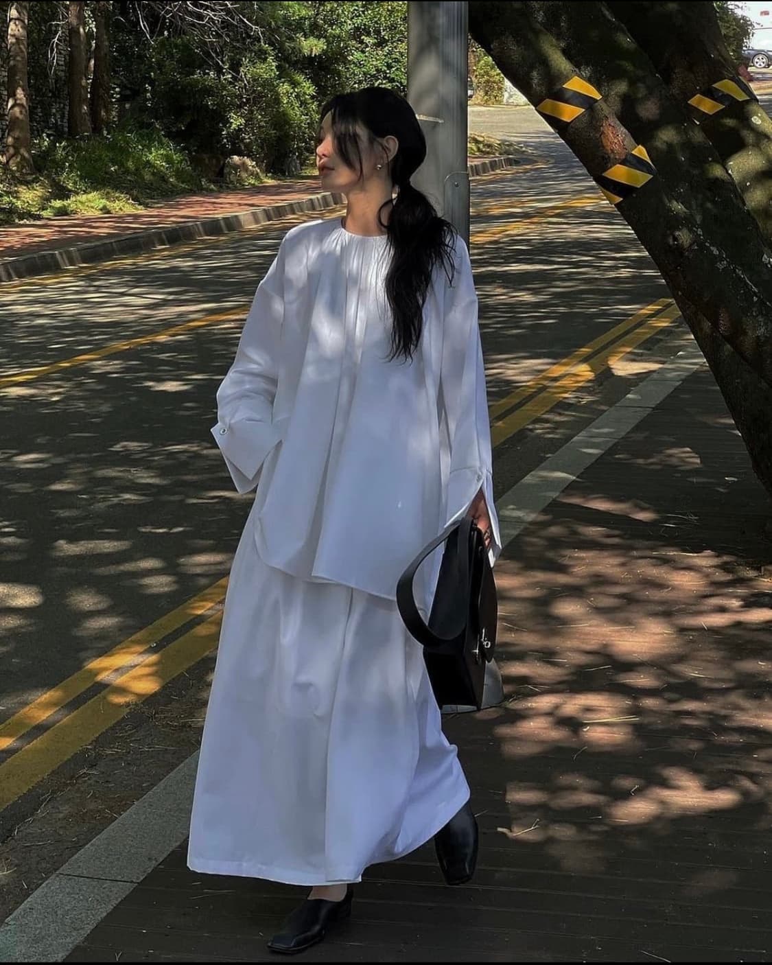 트리밍버드 플로우 셔링 스커트 상품이미지1