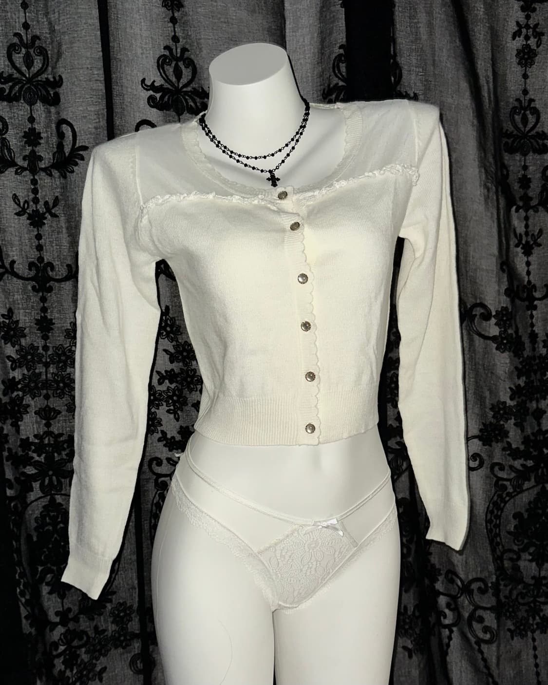 white lace cardigan 상품이미지1