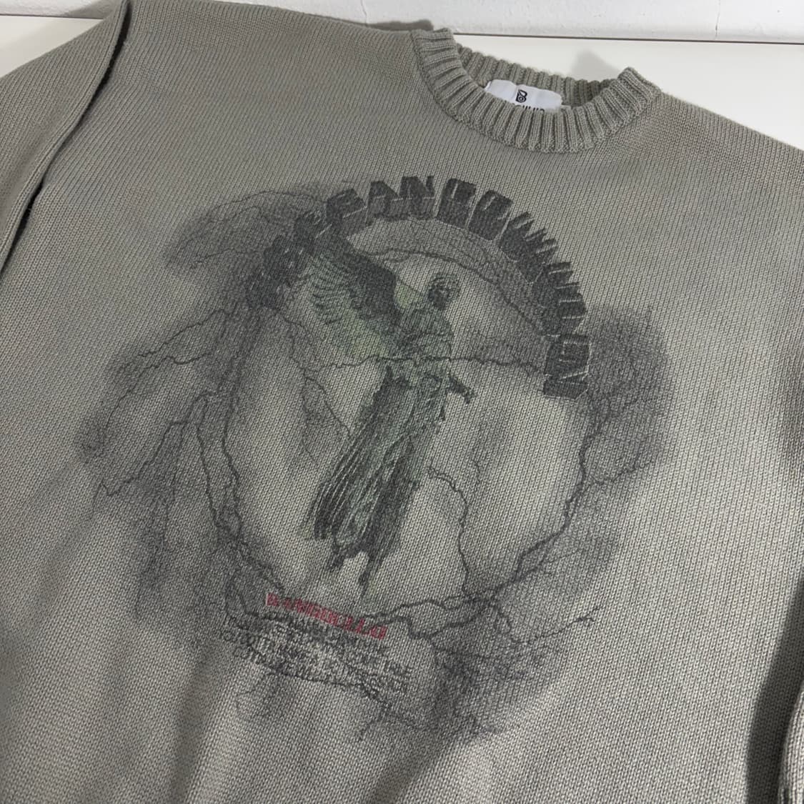 XL VTG 카키그레이 크루넥 니트 상품이미지1