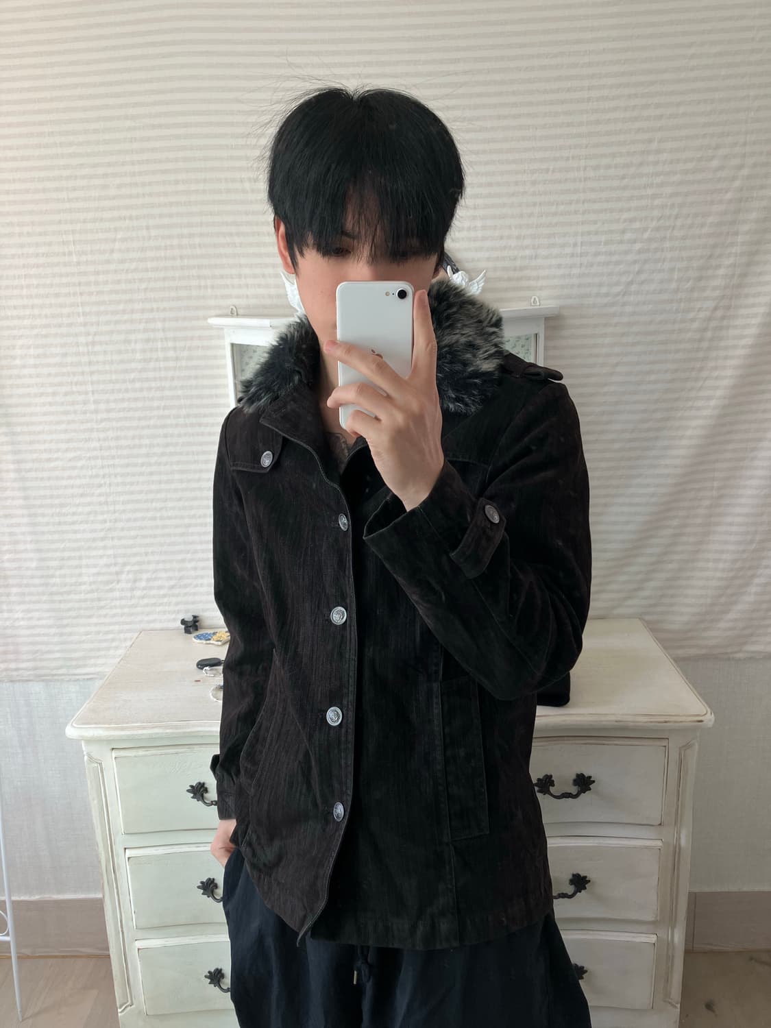 빈티지 레이스 블랙 니트 772 y2k 모리 스트릿 갸루 펑키 일본빈티지 상품이미지1