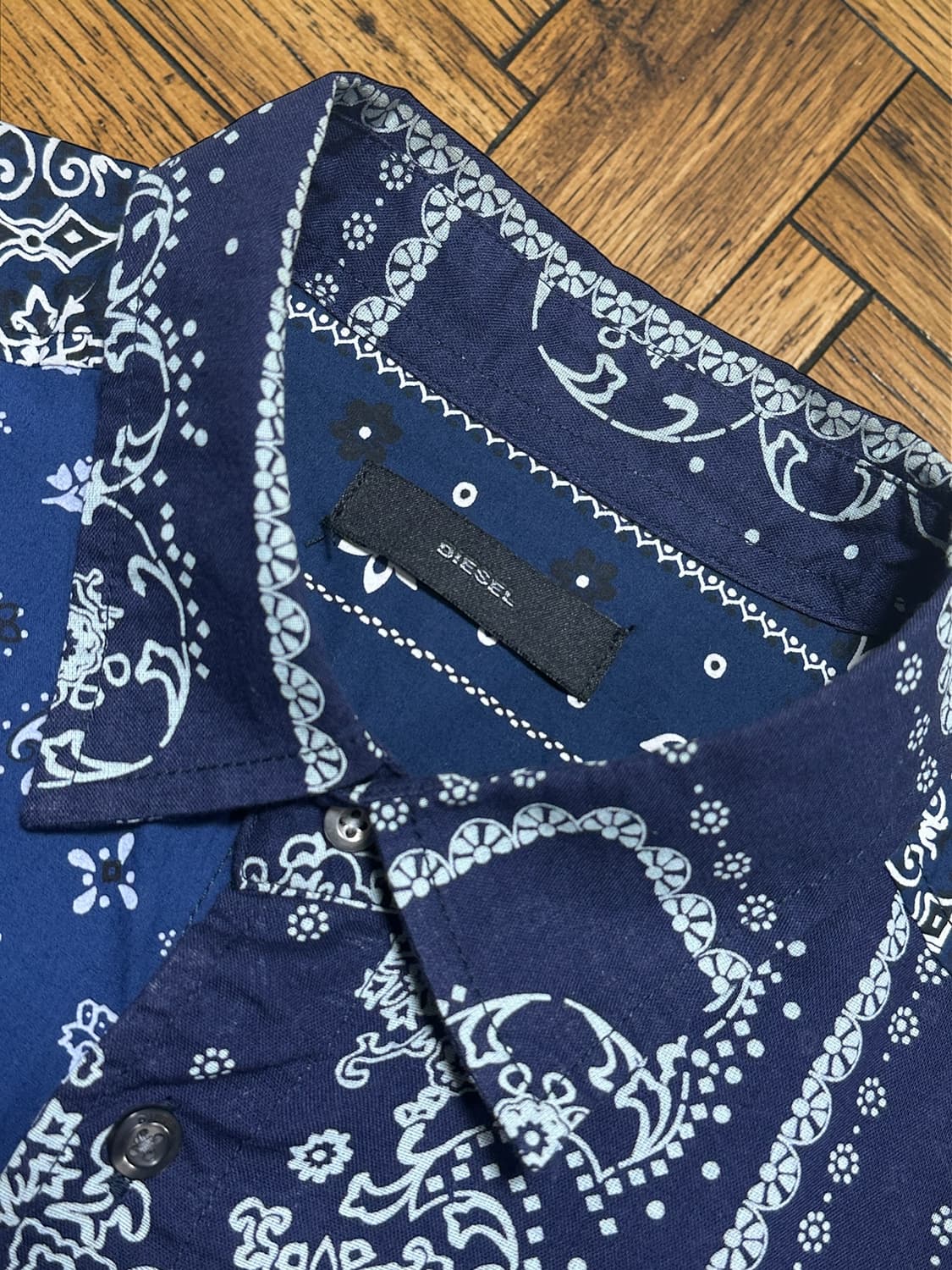 디젤 페이즐리 패치워크 셔츠 상품이미지3