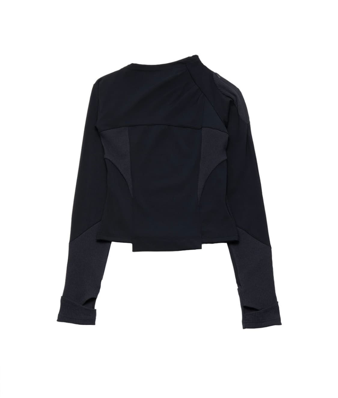 웻태그 FRONT TUCK RIB PANEL TOP CHARCOAL 상품이미지5