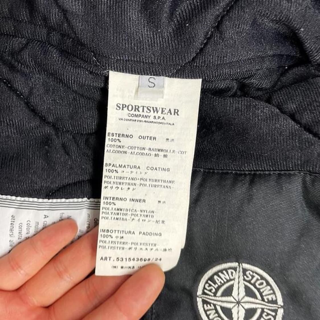 스톤아일랜드 10/11 왁스드 아이스2 봄버 자켓 (S 상품이미지9