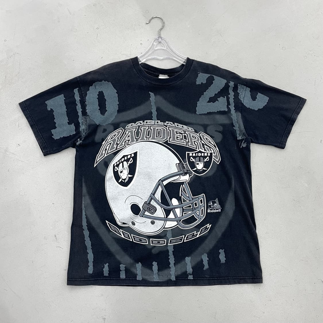 VINTAGE RIDDLE USA Raiders big logo Tshi 상품이미지1