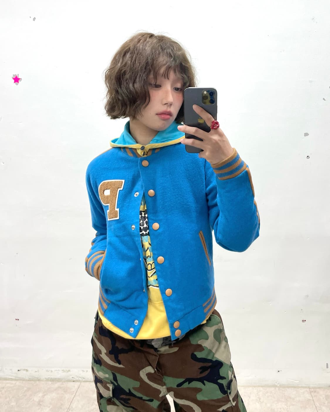 P Brown Stripe Blue Jacket 상품이미지1