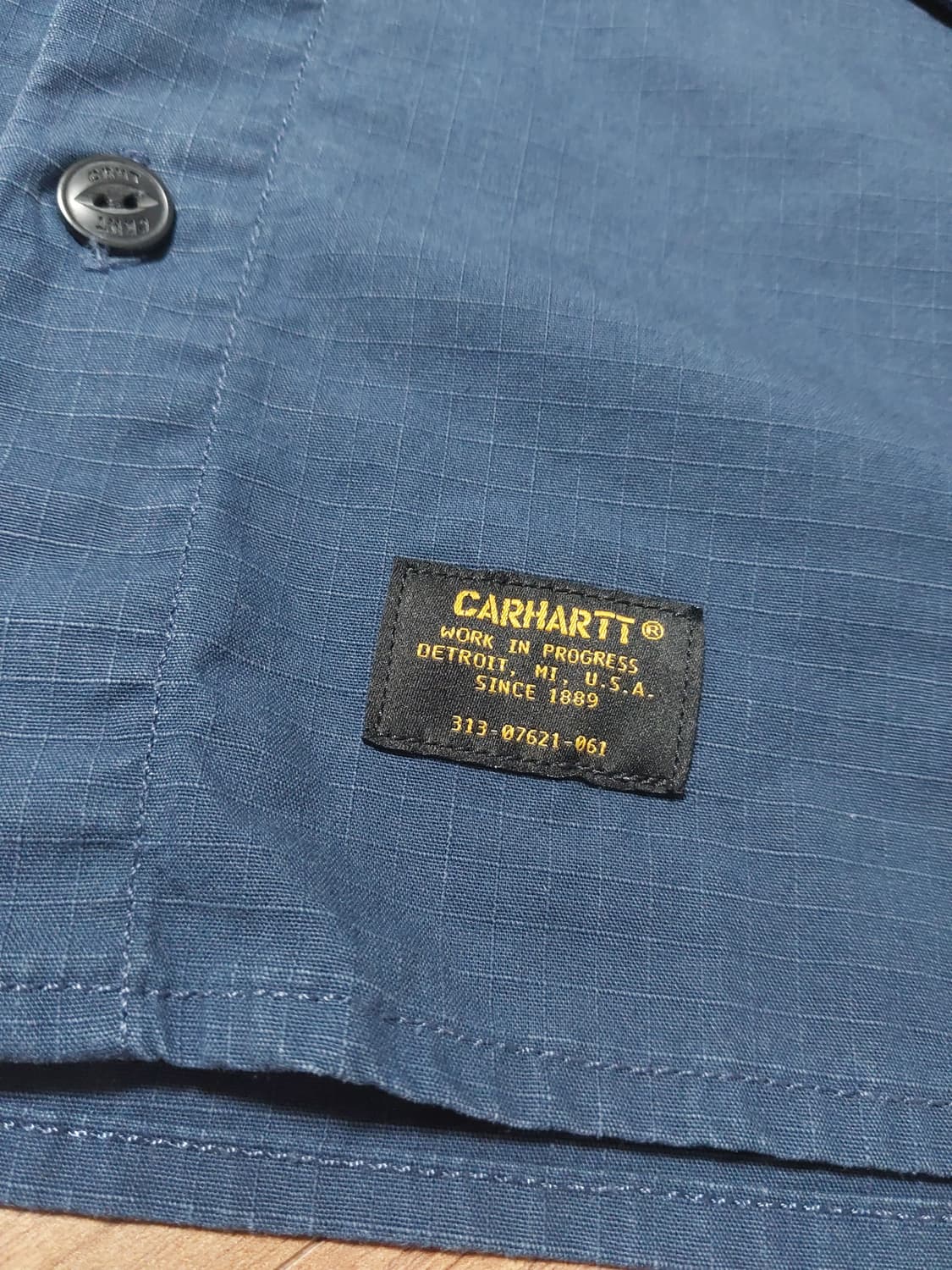 칼하트 네이비 립스탑 워크웨어 셔츠 L사이즈 (105) 상품이미지5
