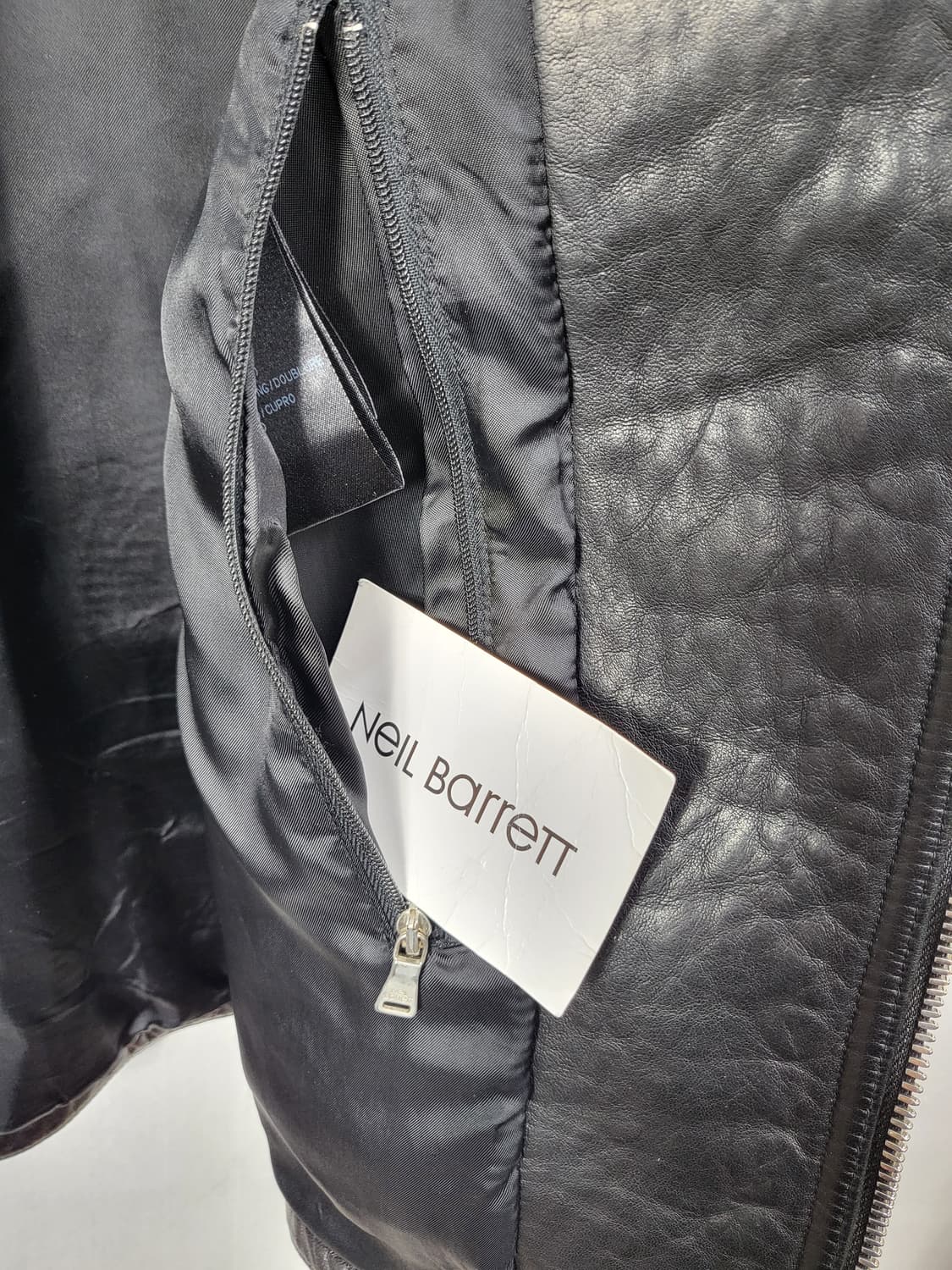닐바렛 블랙 양가죽 라이더 자켓 105 XL 상품이미지7
