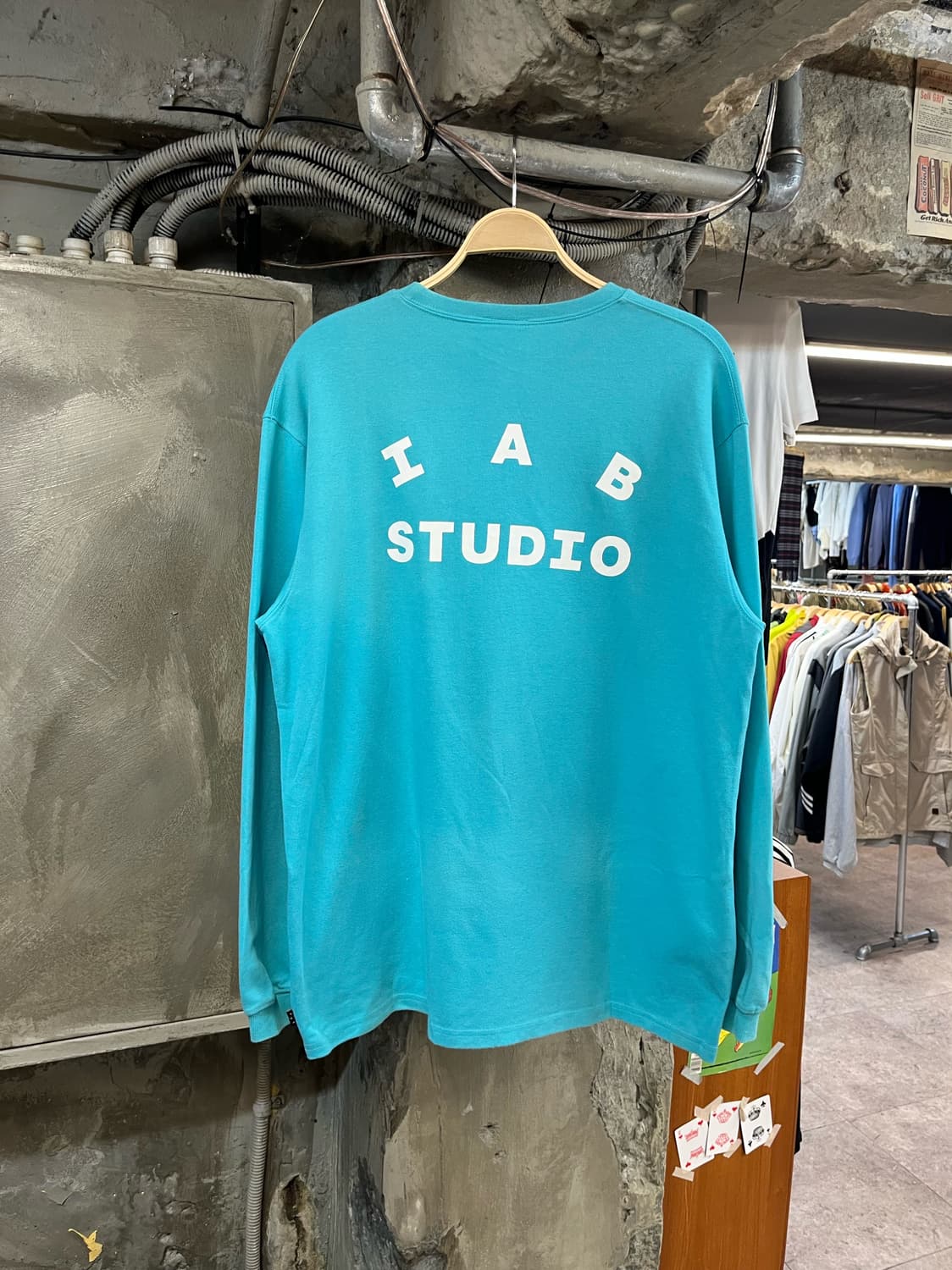 아이앱 스튜디오 롱슬리브리스 긴팔티 XL 스카이블루 #csz2456 상품이미지2