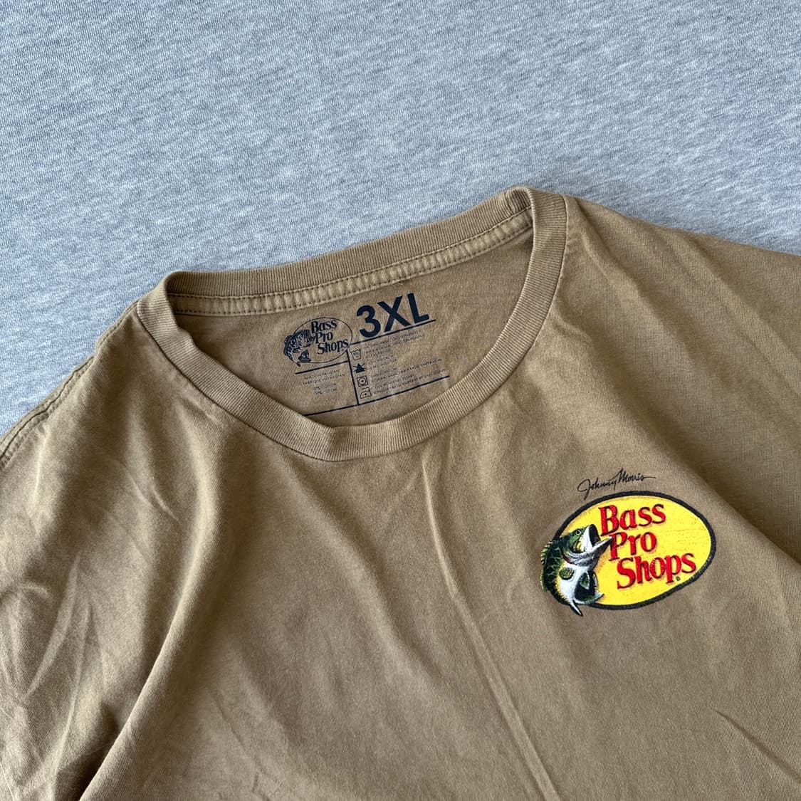 [3XL] 배스 프로 샵 피싱 그래픽 티셔츠 (카키 / 반팔)   상품이미지3