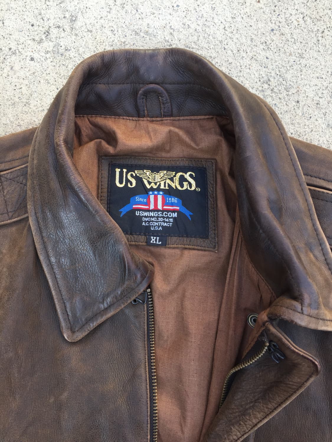 90’s us wings a-2 레더자켓 상품이미지5