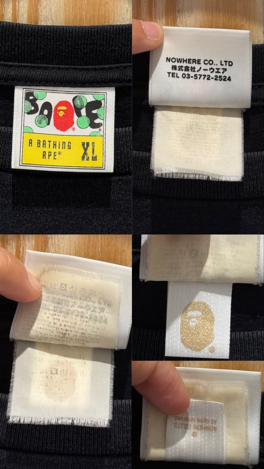 베이프 컬러카모 빅에이프 헤드 반팔 상품이미지10