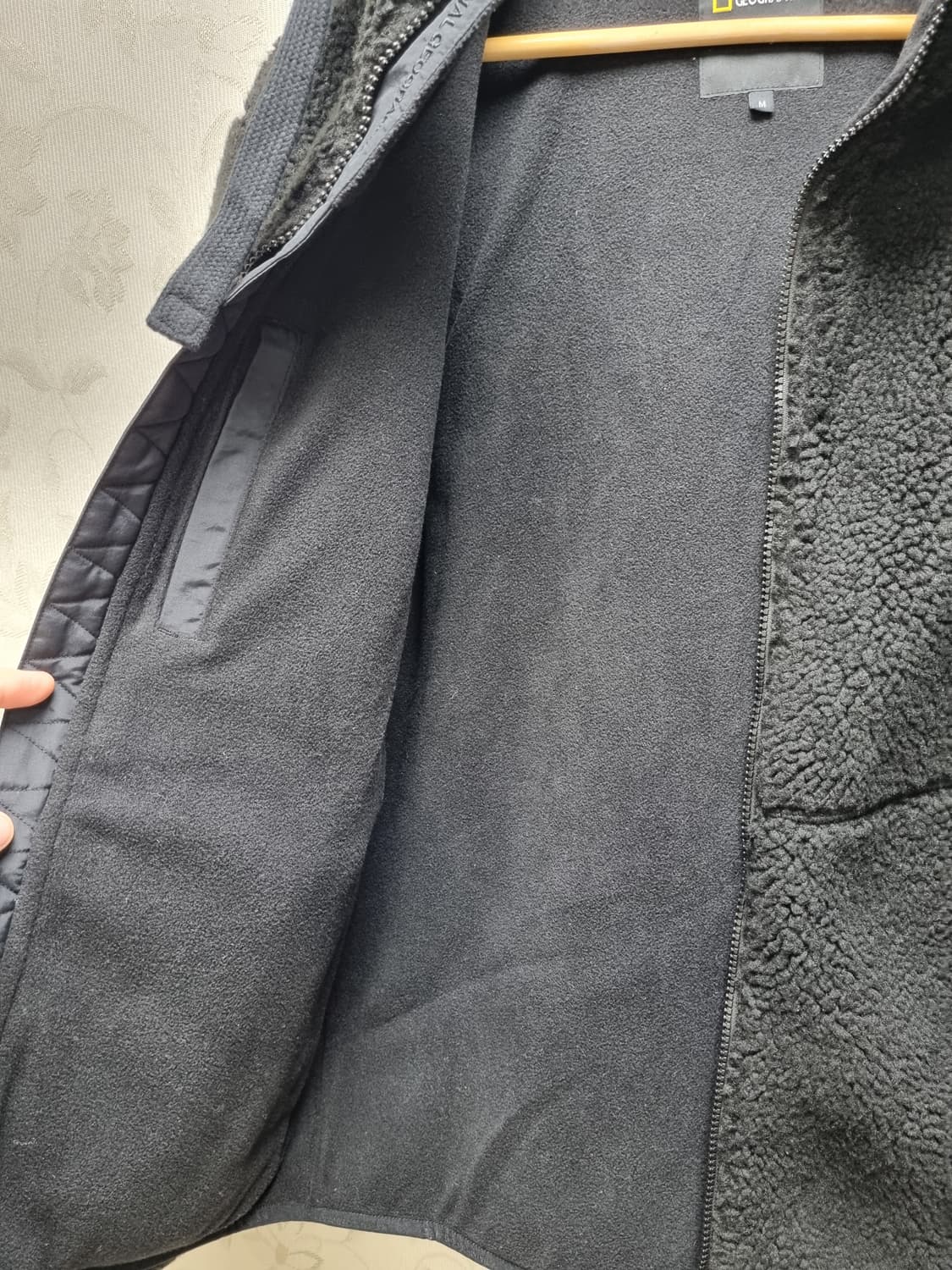 [m/95] 내셔널지오그래픽 블랙 후리스 후디 상품이미지7