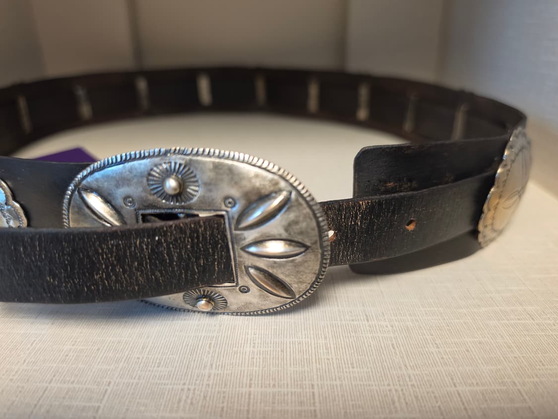 퍼플라벨  웨스턴 레더 벨트 34    더블알엘 rrl 상품이미지4