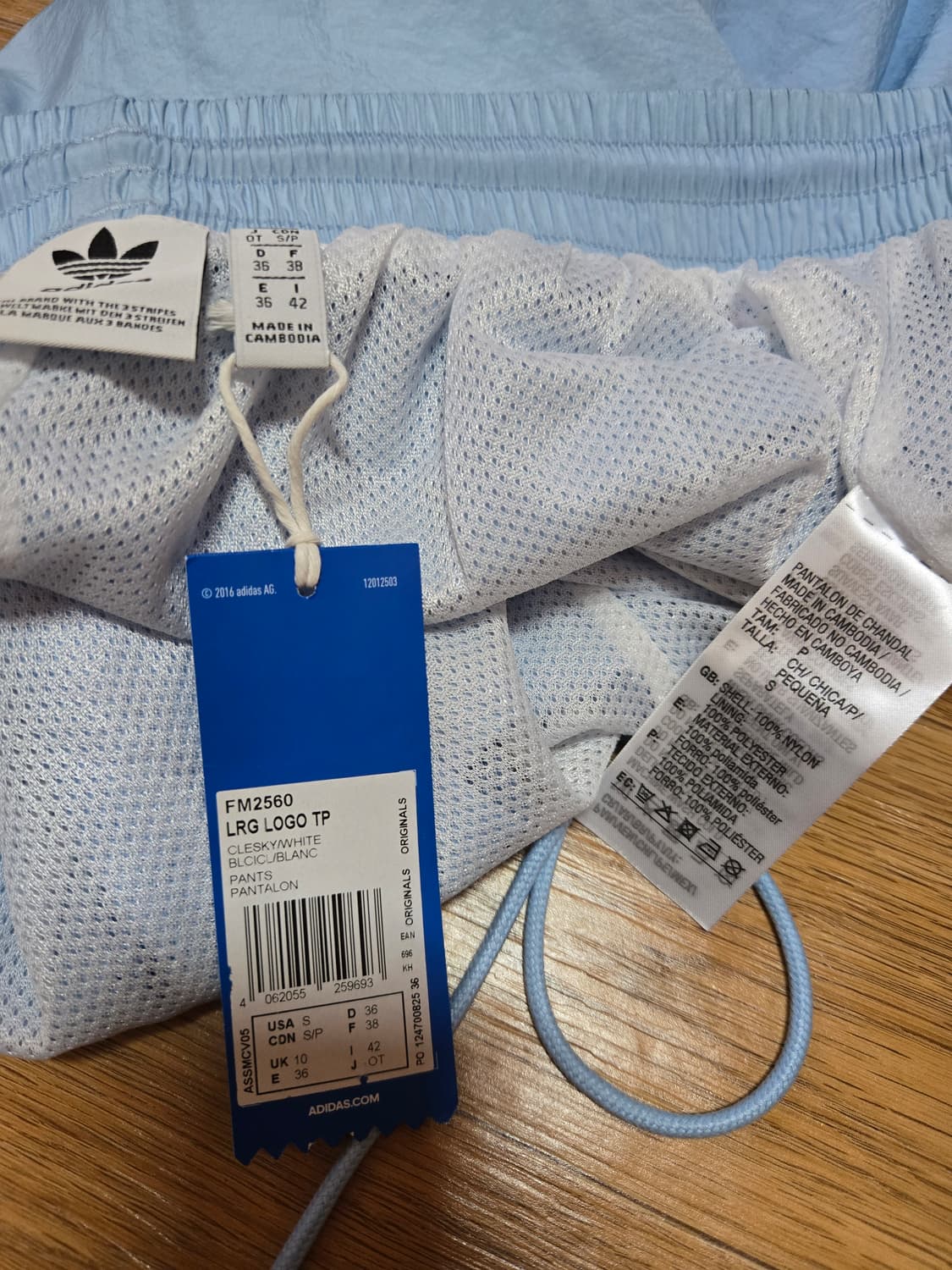 아디다스 트레포일 빅로고 스카이블루 조거팬츠(택달린새상품) 상품이미지8