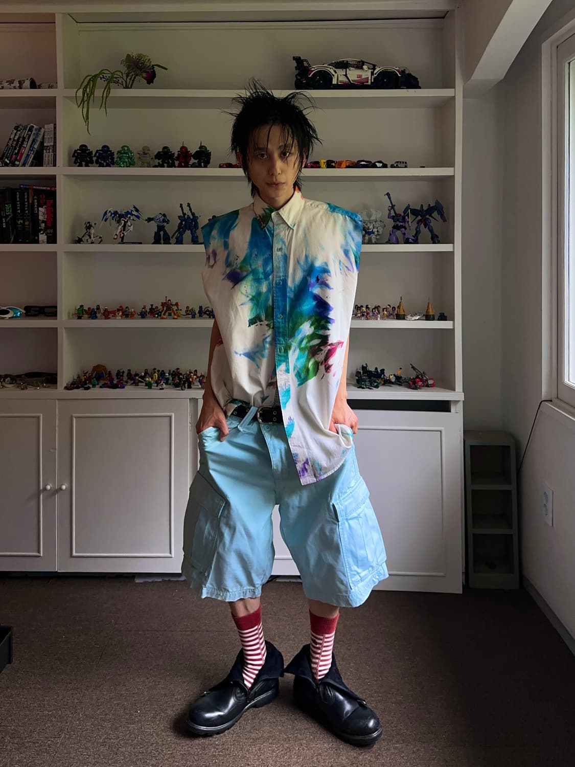 Holister 파스텔 블루 오버 카고 쇼츠 상품이미지2