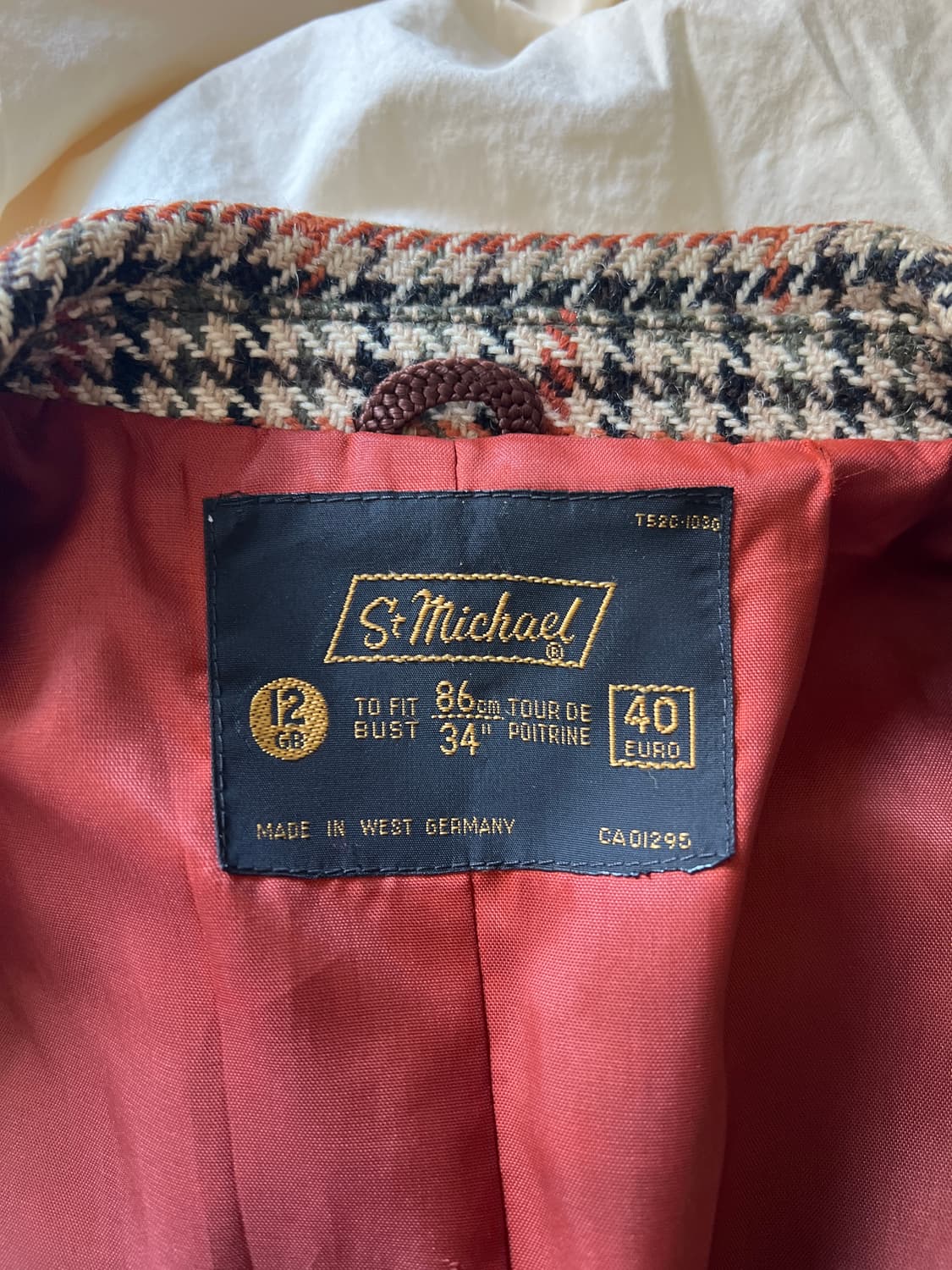 빈티지 체크 모직 자켓(EU40) 상품이미지2