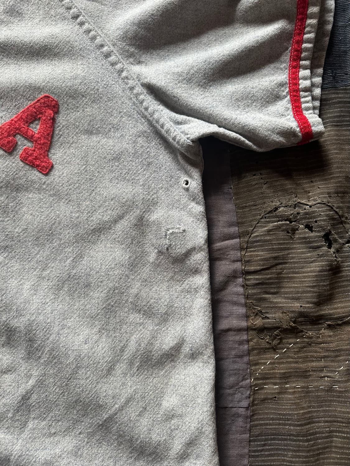 40s USA Vintage Wool BaseBall Shirt 상품이미지4