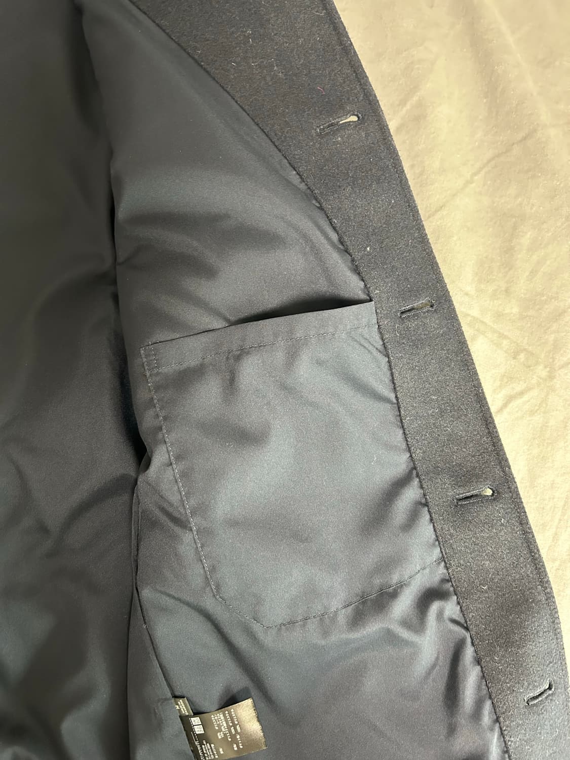 [M] 유니클로 네이비 모직 자켓 일본판 상품이미지5