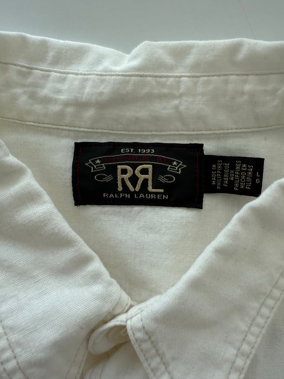 rrl 셀비지 디테일 우븐 워크셔츠 에크루 상품이미지2