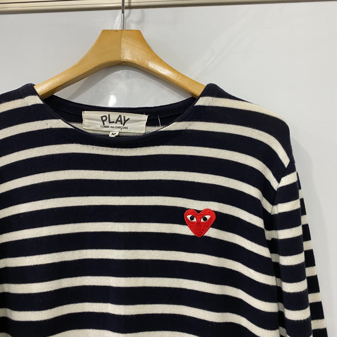 꼼데가르송 스트라이프 니트(M) 상품이미지3