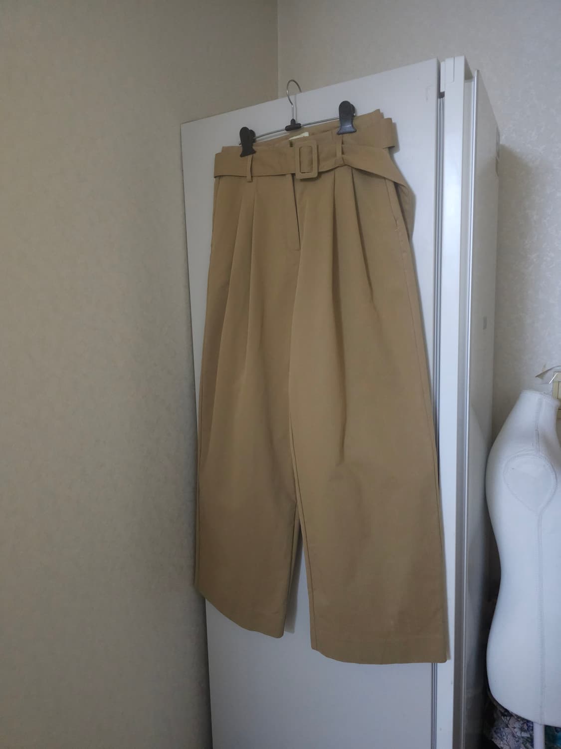 시야쥬 면 벨티드 팬츠 상품이미지1