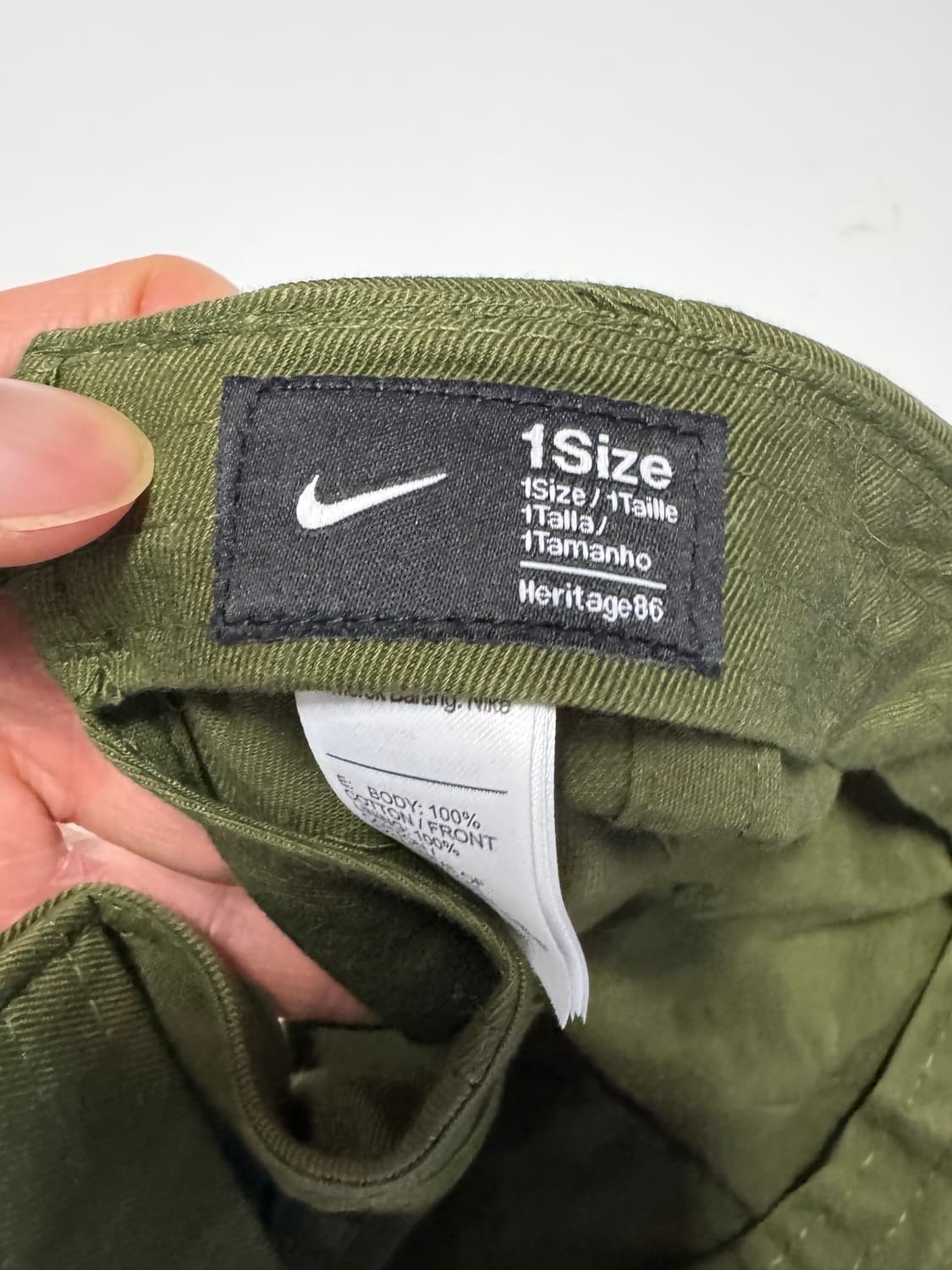 여성 나이키 21년도 헤리티지 카키 볼캡 모자 상품이미지5