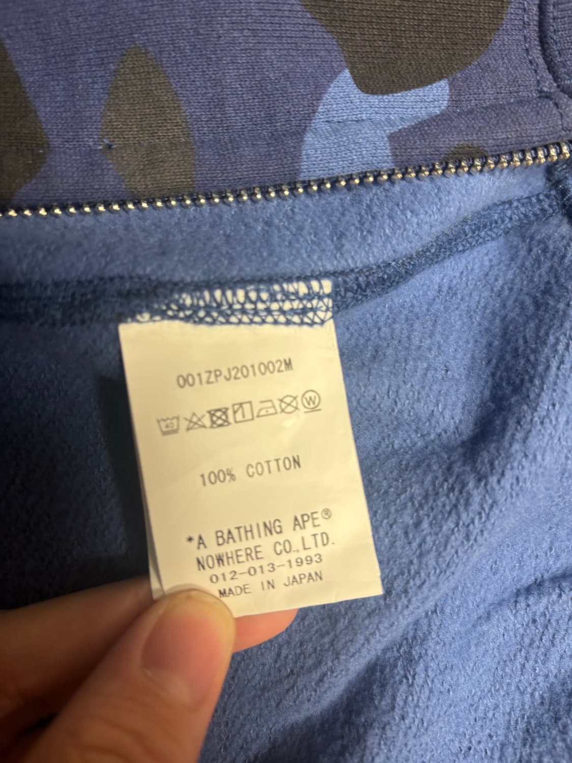 베이프 샤크후드집업 청계 XL 상품이미지4