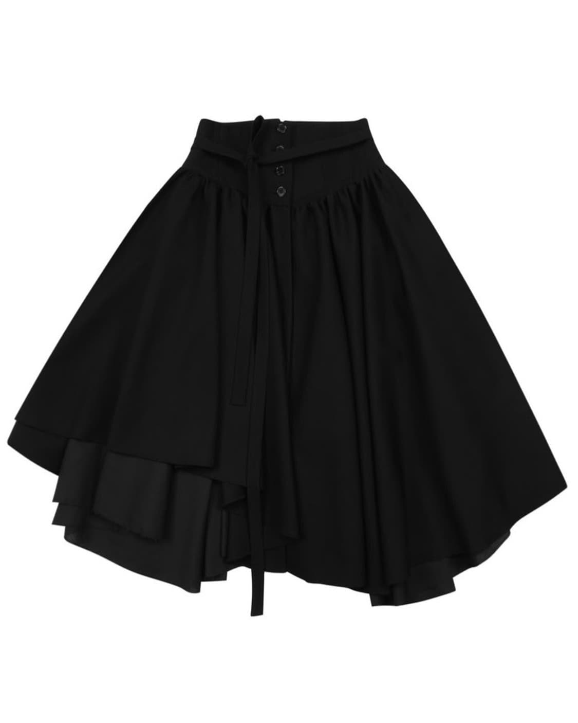 Corset Ruffle Skirt black 상품이미지2