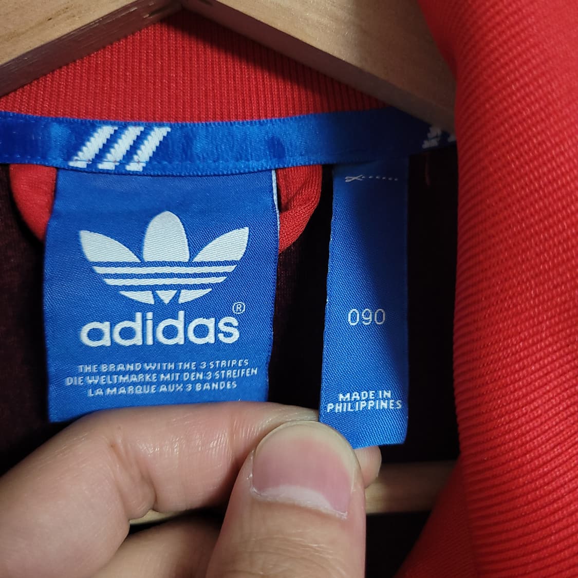 (90) ADIDAS 아디다스 삼선 트랙탑 레드 져지 상품이미지2