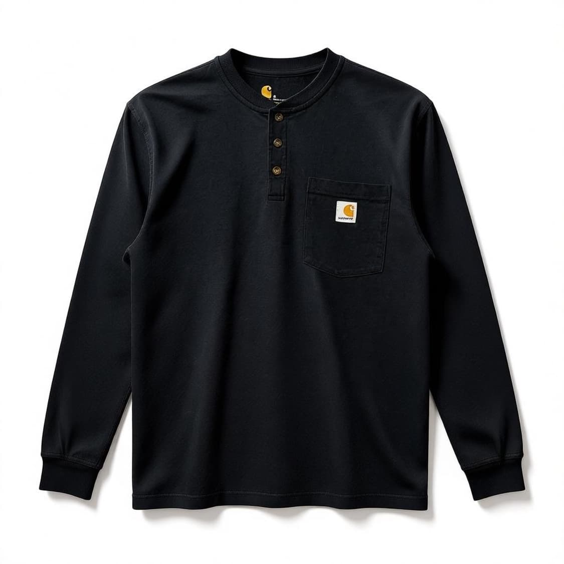 칼하트 헨리 레귤러 롱슬리브 포켓 티셔츠 블랙 S 상품이미지1