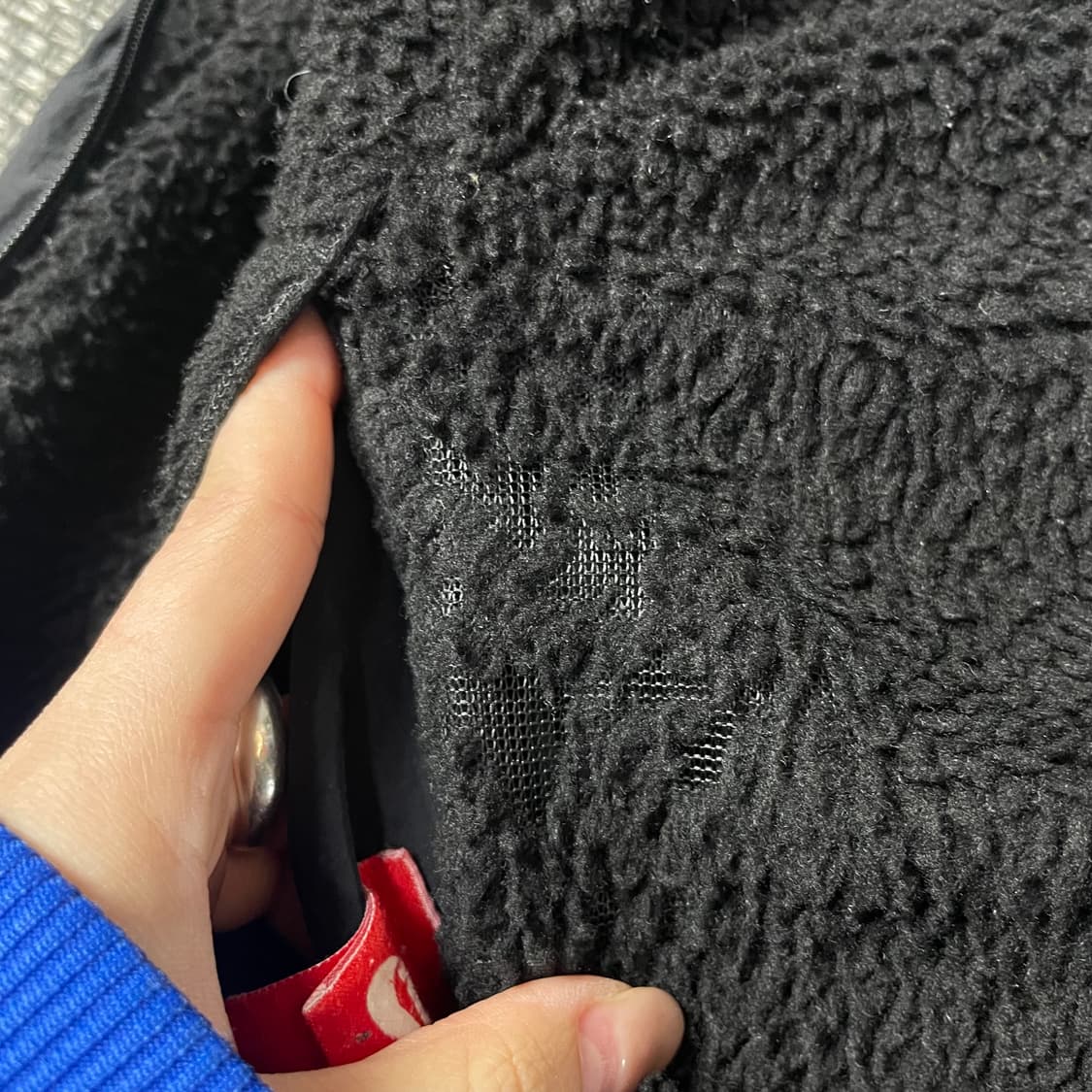 나이키 빅스우시 블랙 화이트 뽀글이 리버시블 집업 자켓 M 상품이미지7