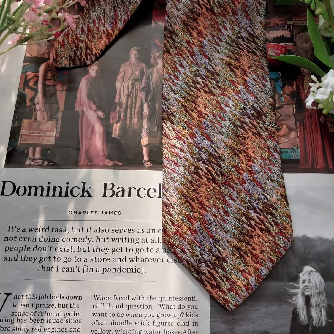 미쏘니 실크 브라운 지그재그 패턴 넥타이 9cm A+등급 K1691
 상품이미지5